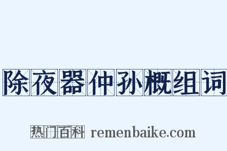 除夜器仲孙概组词是什么意思的图片